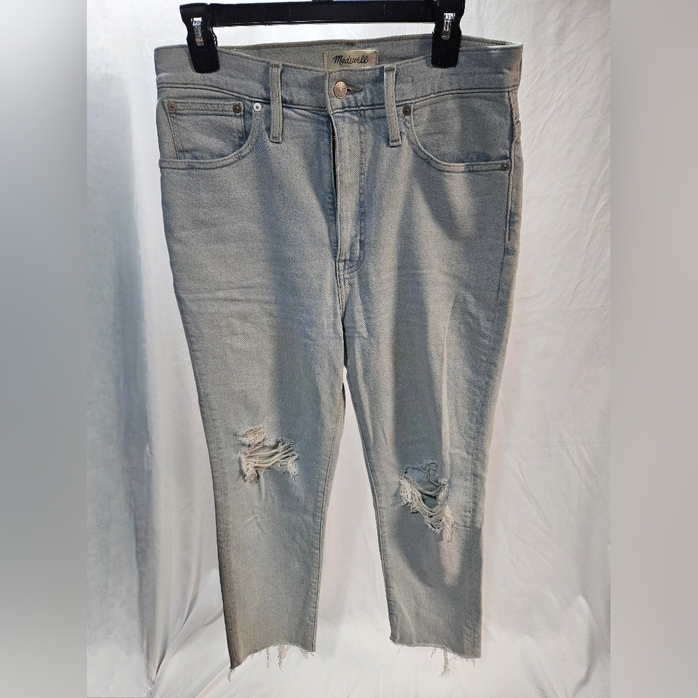 Madewell Women’s High-Rise Straight Distressed The Mom Jean Size 30p